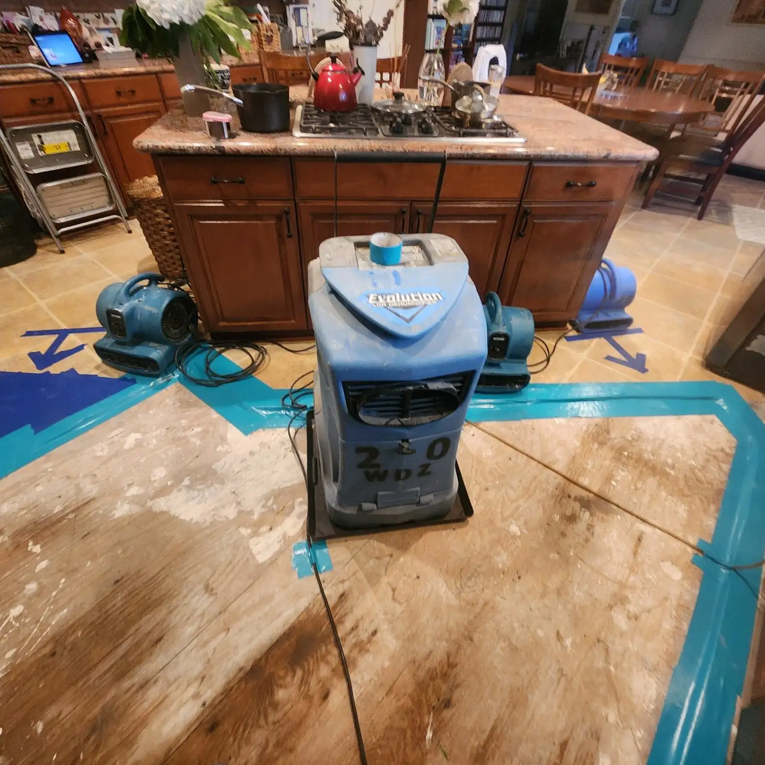 Kitchen Water Damage Dry-Out — Circle C Ranch, Austin