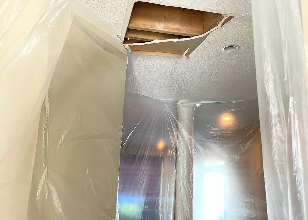 Mold Remediation equipment on an Austin job